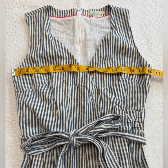 Boden Striped Jumpsuit Women’s Size 4 Tie Waist Sleeveless - Picture 6 of 6